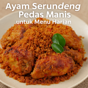 Ayam Serundeng Pedas Manis untuk Menu Harian